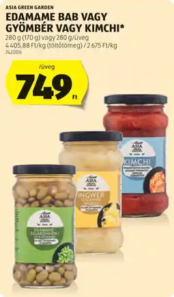 ALDI Asia Green Garden Edamame bab, gyömbér, kimchi ajánlat