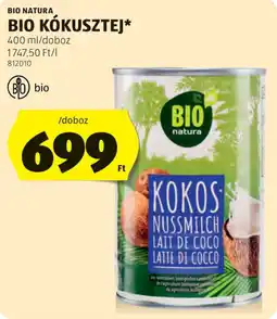 ALDI Bio natura Bio kókusztej ajánlat