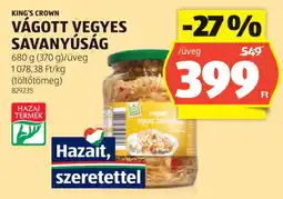 ALDI King's Crown vágott vegyes savanyúság ajánlat