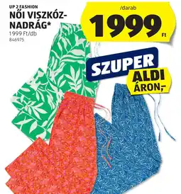 ALDI Up 2 Fashion női viszkóz- nadrág ajánlat