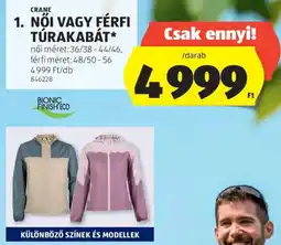 ALDI Crane női, férfi túrakabát ajánlat