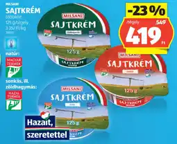 ALDI Milsani sajtkrém ajánlat