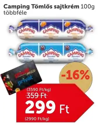 PRIVÁT Camping Tömlős sajtkrém ajánlat
