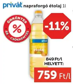 PRIVÁT Privȧt napraforgó étolaj ajánlat