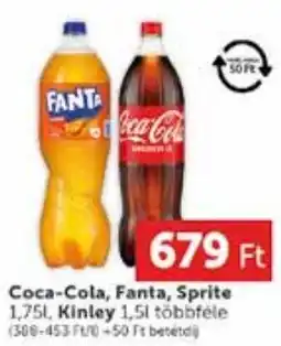 PRIVÁT Coca-Cola, Fanta, Sprite, Kinley ajánlat