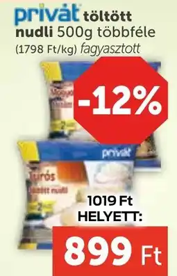 PRIVÁT Privát töltött nudli ajánlat