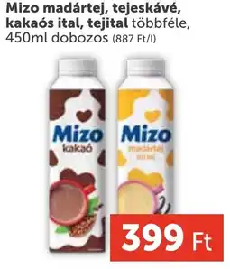 PRIVÁT Mizo madártej, tejeskávé, kakaós ital, tejital ajánlat