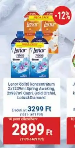 PRIVÁT Lenor öblítő koncentrátum ajánlat