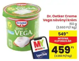 Spar Dr. Oetker Creme Vega növényi krém ajánlat