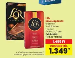 Spar L'OR kávékapszula ajánlat