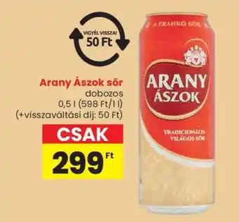 Spar Arany Ászok sör ajánlat