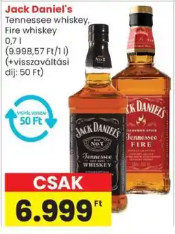Spar Jack Daniel's Tennessee whiskey, Fire whiskey ajánlat