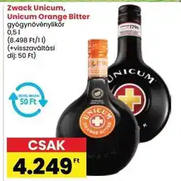 Spar Zwack Unicum, Unicum Orange Bitter ajánlat