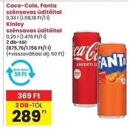 Spar Coca-Cola, Fanta szénsavas üdítőital ajánlat