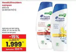 Spar HEAD & SHOULDERS Sampon ajánlat