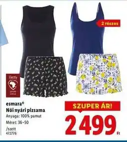 Lidl esmara Női nyári pizsama ajánlat
