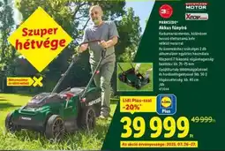 Lidl PARKSIDE Akkus fűnyíró ajánlat