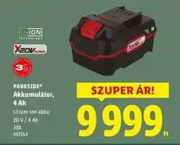 Lidl PARKSIDE Akkumulátor, 4 Ah ajánlat