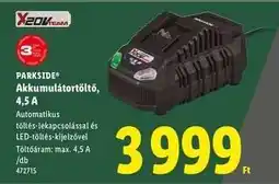 Lidl PARKSIDE Akkumulátortöltő, 4,5 A ajánlat