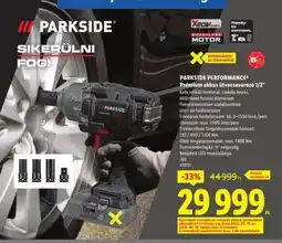 Lidl PARKSIDE PERFORMANCE Prémium akkus ütvecsavarozó 1/2” ajánlat