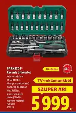 Lidl PARKSIDE Racsnics bitkészlet ajánlat