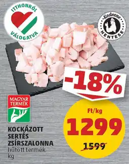 Kockázott sertés zsírszalonna