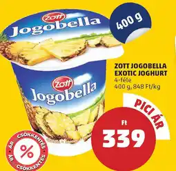 Coop Zott Jogobella exotic joghurt ajánlat