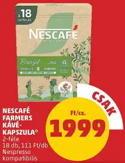 Coop Nescafé Farmers kávé-kapszula ajánlat