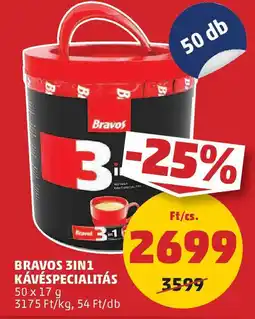 Coop Bravos 3in1 kávéspecialitás ajánlat