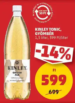 Coop Kinley tonic, gyömbér ajánlat