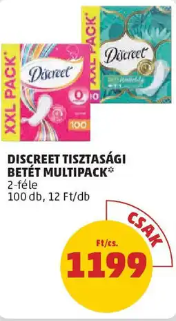Coop Discreet tisztasági betét multipack ajánlat