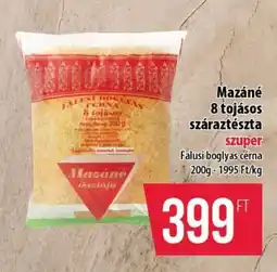Coop Mazané 8 tojásos száraztészta ajánlat