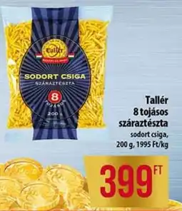 Coop Tallér 8 tojásos száraztészta ajánlat
