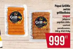 Coop Pápai GrillMe sertés grillkolbász ajánlat