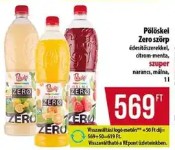Coop Pölöskei Zero Szörp ajánlat