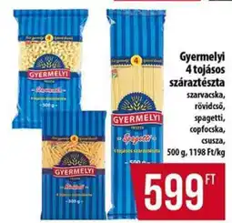 Gyermelyi 4 tojásos száraztészta