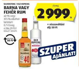 ALDI SILVERSTONE / OLD HOPKING BARNA VAGY FEHÉR RUM ajánlat