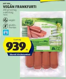 ALDI VEGÁN FRANKFURTI ajánlat