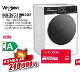 Expert Whirlpool Elöltöltős mosógép ajánlat