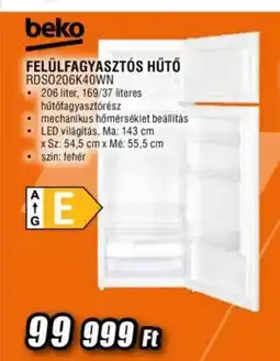 Beko Felülfagyasztós hűtő