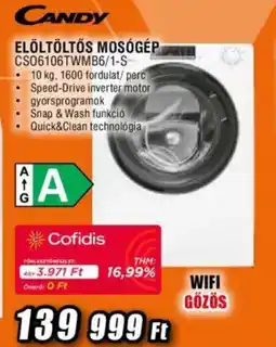 Expert Candy Elöltöltős mosógép ajánlat