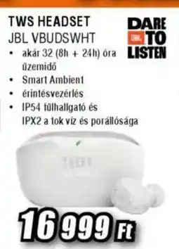 Expert Tws Headset JBL Vbudswht ajánlat