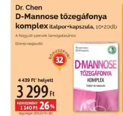 Pingvin Patika Dr. Chen D-Mannose tőzegáfonya komplex ajánlat