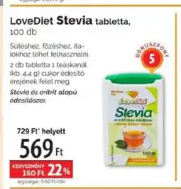Pingvin Patika LoveDiet Stevia tabletta ajánlat