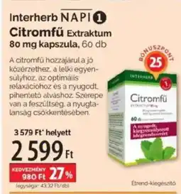 Pingvin Patika Interherb NAPI1 Citromfű Extraktum ajánlat
