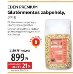 Pingvin Patika Eden Premium gluténmentes zabpehely, ajánlat