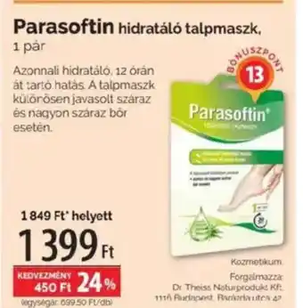 Pingvin Patika Parasoftin hidratáló talpmaszk, ajánlat