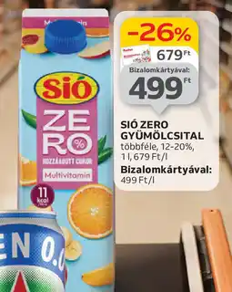 Auchan Sió Zero gyümölcsital ajánlat