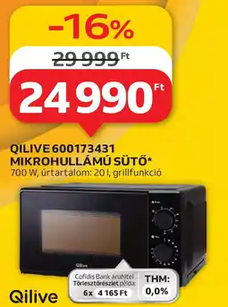 Auchan Qilive 600173431 mikrohullámú sütő ajánlat