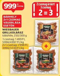 Auchan Wiesbauer Grillkolbász ajánlat